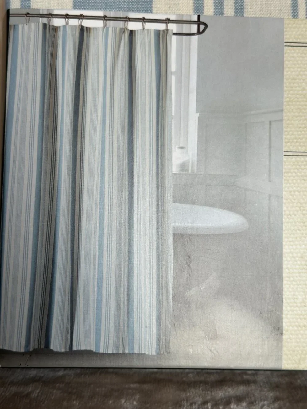 Bee & Willow Coastal Stripe Shower Curtain 100% Cotton 72
